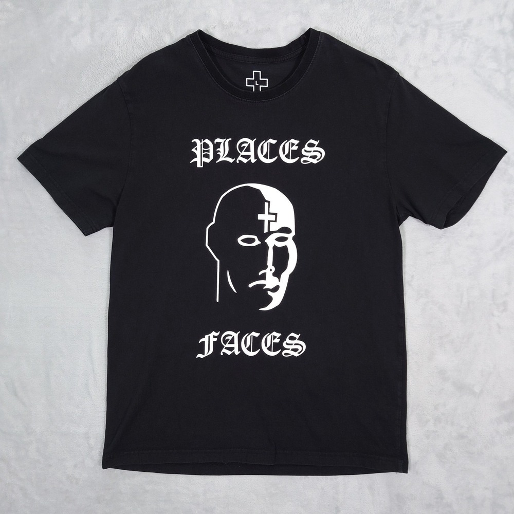 Places + Faces T Shirt Mens L Black Graphic Print Streetwear Playboi Carti